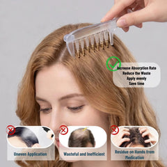 Crystal Serum Comb Applicator Massage Hair Comb for Scalp Massage | 2 in 1 Scalp Massage & Hair Care Combo