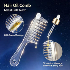 Crystal Serum Comb Applicator Massage Hair Comb for Scalp Massage | 2 in 1 Scalp Massage & Hair Care Combo