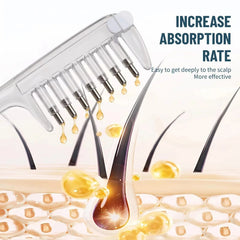 Crystal Serum Comb Applicator Massage Hair Comb for Scalp Massage | 2 in 1 Scalp Massage & Hair Care Combo
