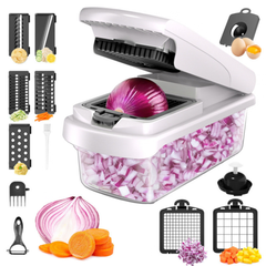 Sharper Image Premium 7 in 1 Vegetable Chopper and Spiralizer - Chop, Cut, Spiralize,and Store all Your Favorite Veggies!&nbsp